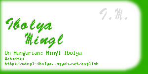 ibolya mingl business card